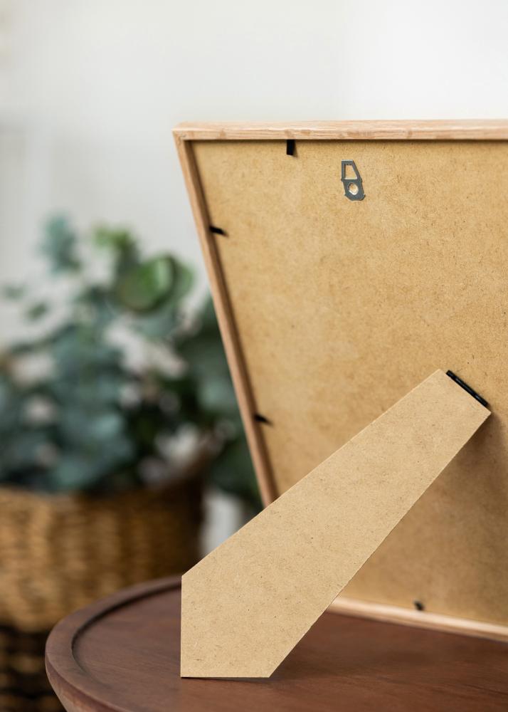 Marco Roble fino Vidrio acrílico 18x18 cm