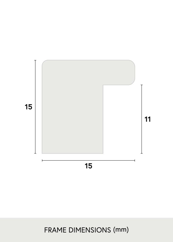 Marco Vemdalen Vidrio acrílico Roble 24x91 cm