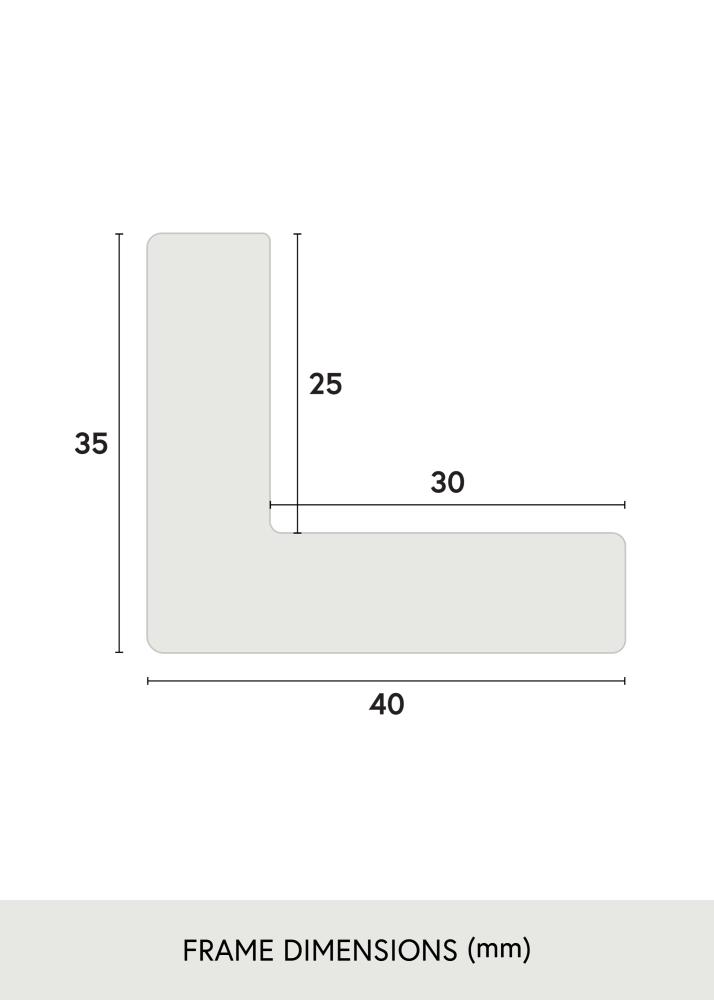 Marco Wells Vidrio acrílico Roble 40x40 cm