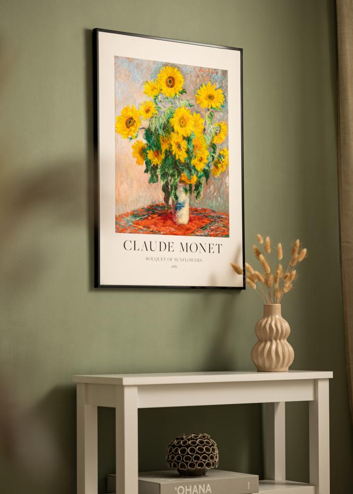 AluminiumMarco Vidrio acrílico Negro 50x60 cm