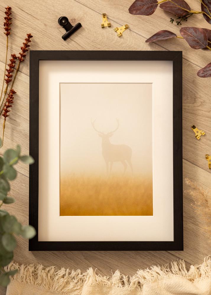 BGA Marco Caja Negro 32x32 cm - Paspartús Blanco 23x23 cm