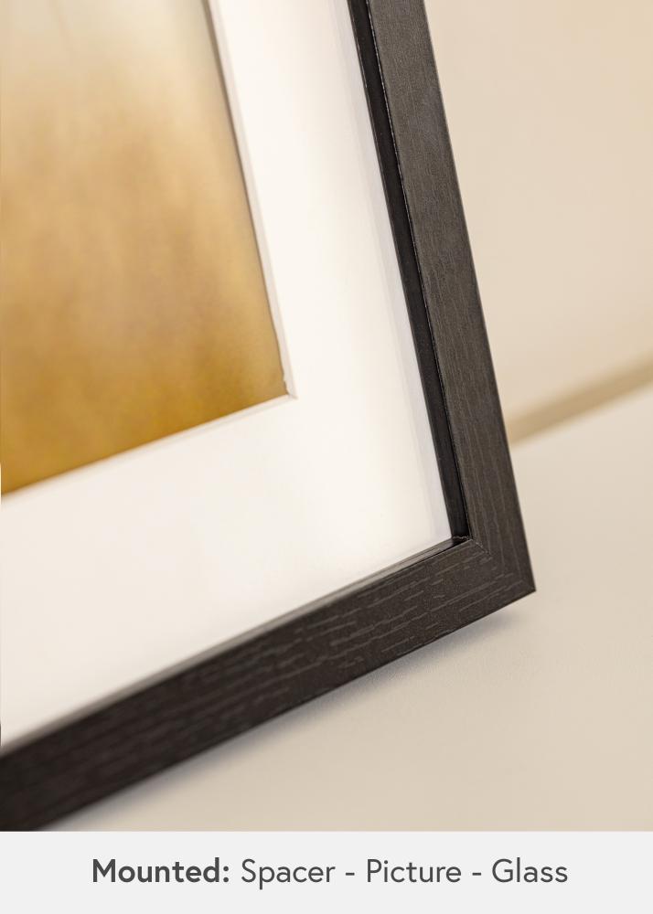 BGA Marco Caja Negro 32x32 cm - Paspartús Blanco 23x23 cm