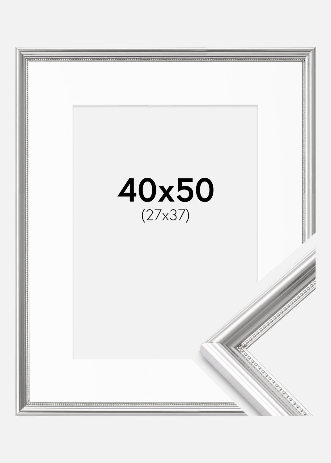 Product Image for Marco Gala Plata 40x50 cm - Paspartús Blanco 28x38 cm