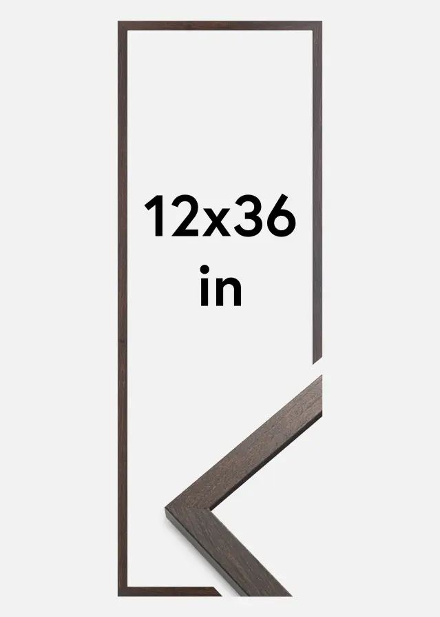 Marco Trendy Vidrio acrílico Castaño 12x36 inches (30,48x91,44 cm)