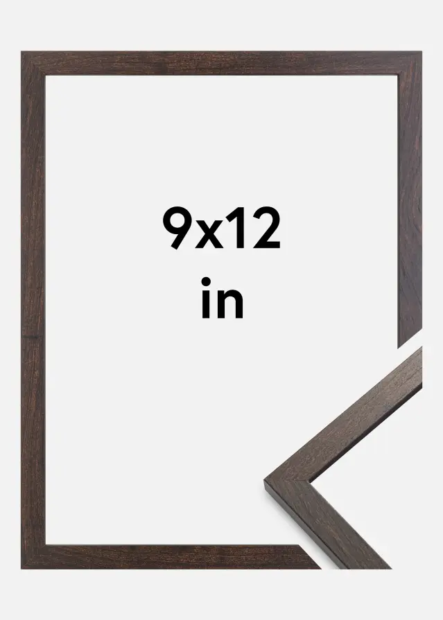 Marco Trendy Vidrio acrílico Castaño 9x12 inches (22,86x30,45 cm)