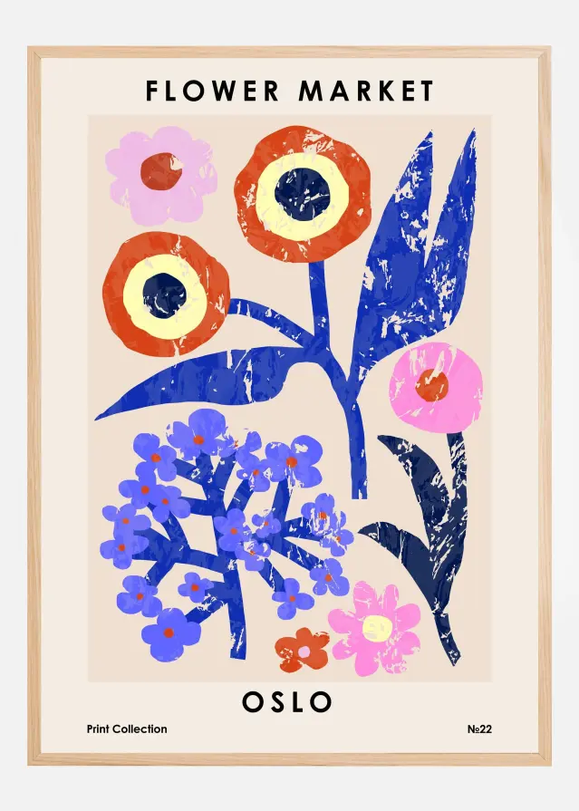 Flower Market. Oslo Póster