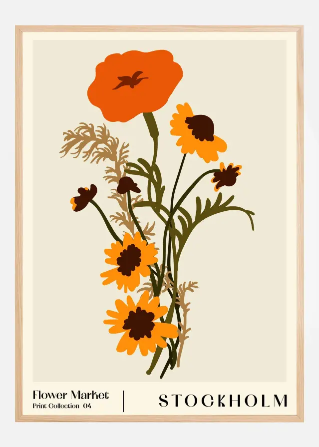 Flower Market. Stockholm Póster