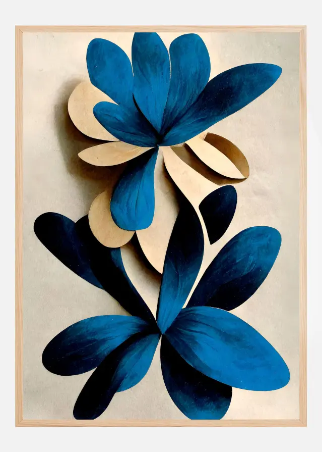 Blue Nymphaea Póster