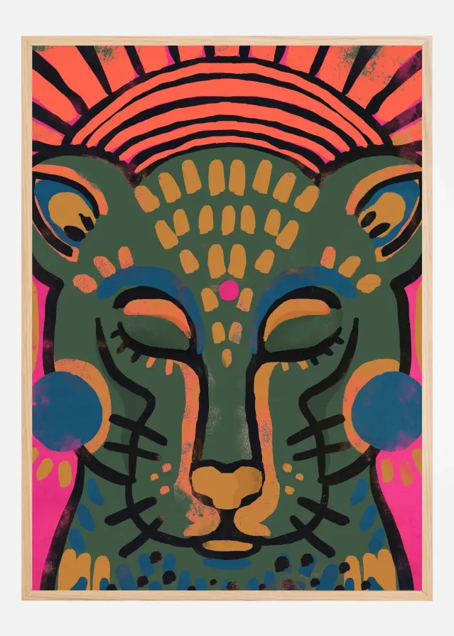 Tiger (Colored Version) Póster