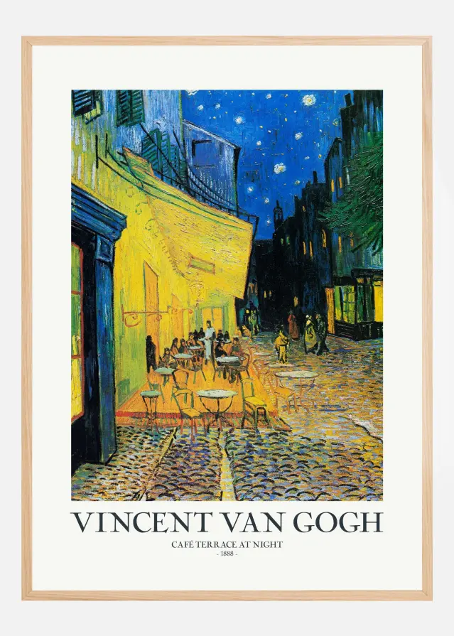 CafAc Terrace At Night Póster