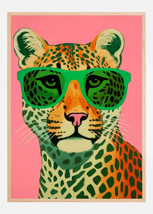 Leo With Glasses Póster