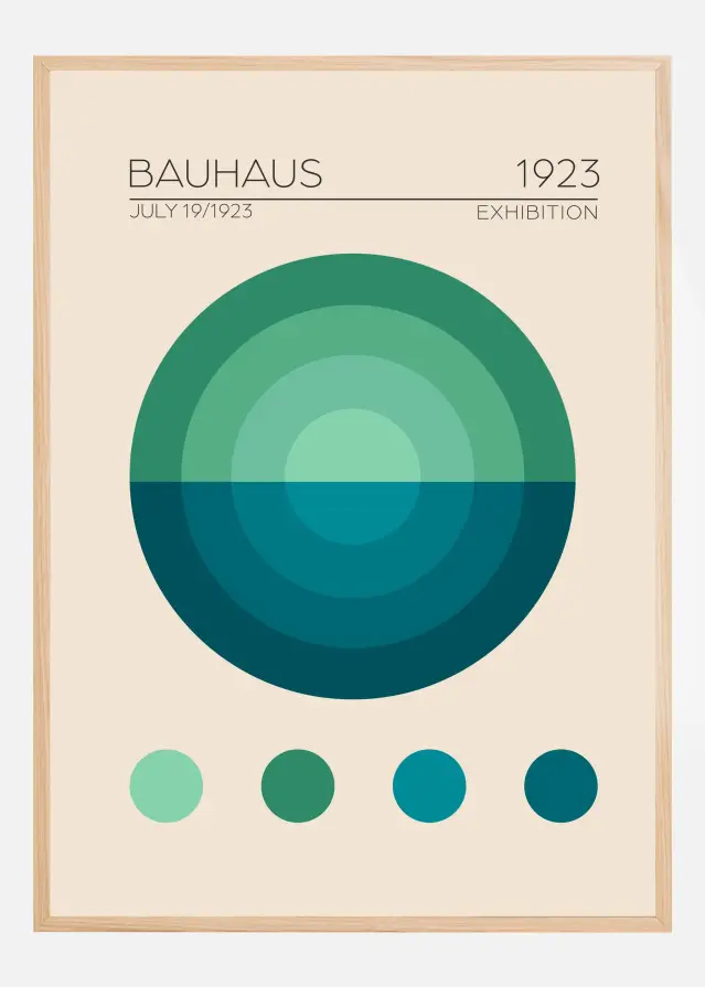 Bauhaus Mavi Daire Póster