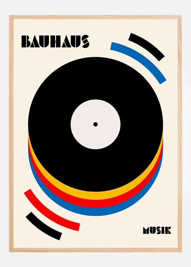 Bauhaus Musik Retro Illustration Póster