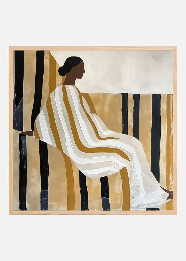 Lady In Stripes Póster