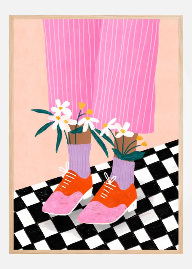 Floral Socks Póster
