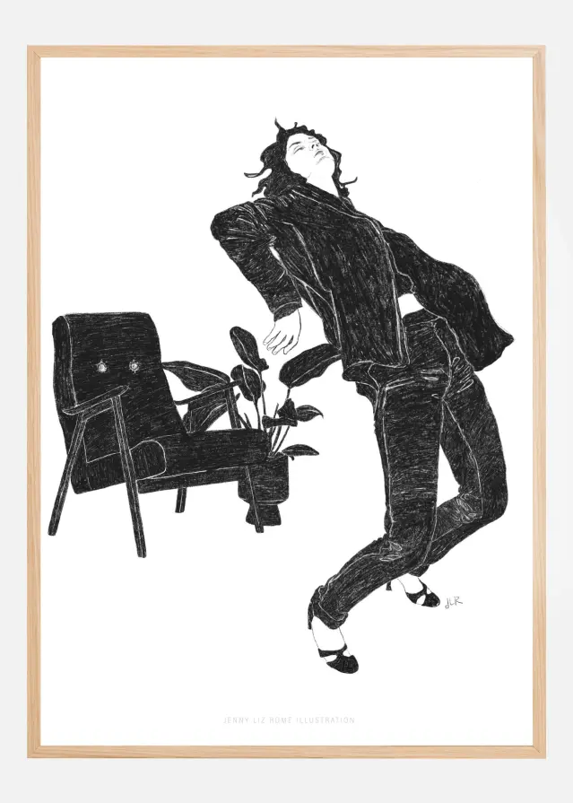 Jlr Dancingathome6 Blackandwhite Copy Póster