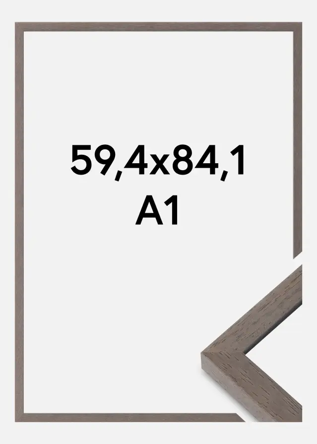 Marco Hermes Vidrio acrílico Gris 59,4x84,1 cm (A1)