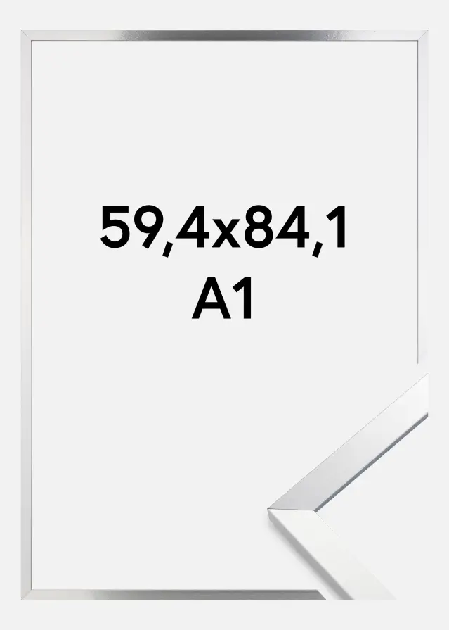 Marco Trendy Vidrio acrílico Plata 59,4x84,1 cm (A1)