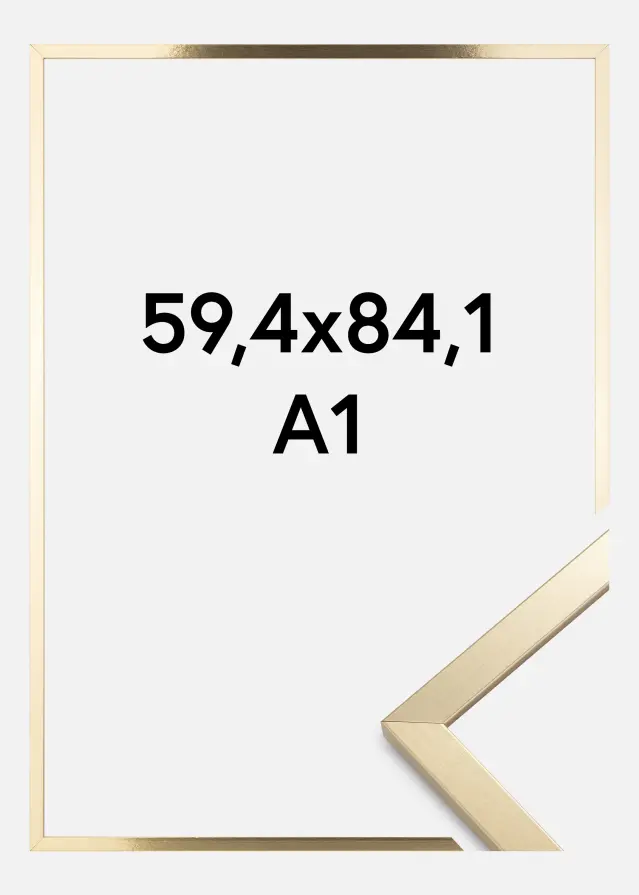 Marco Trendy Vidrio acrílico Dorado 59,4x84,1 cm (A1)