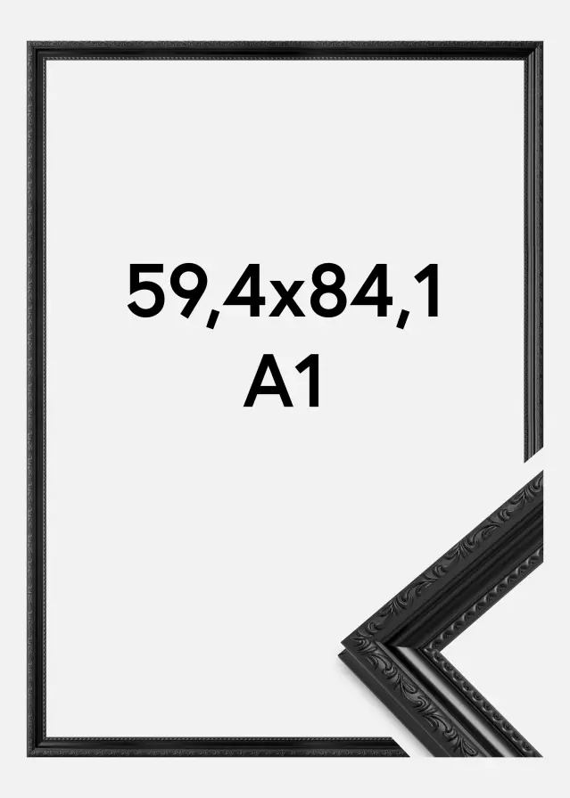 Marco Abisko Vidrio acrílico Negro 59,4x84,1 cm (A1)