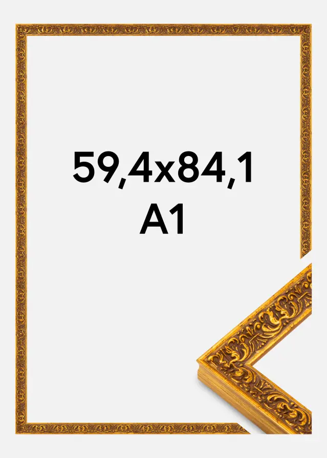 Marco Amber Acrílico Dorado 59,4x84,1 cm (A1)