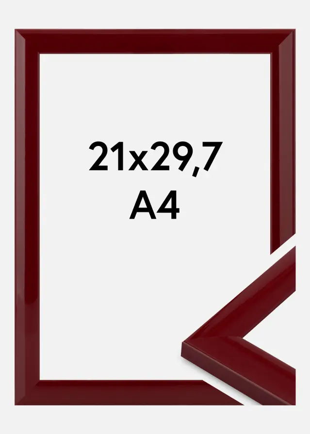 Marco Dorset Vidrio acrílico Rojo oscuro 21x29,7 cm (A4)