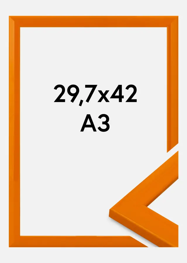 Marco Dorset Vidrio acrílico Naranja 29,7x42 cm (A3)