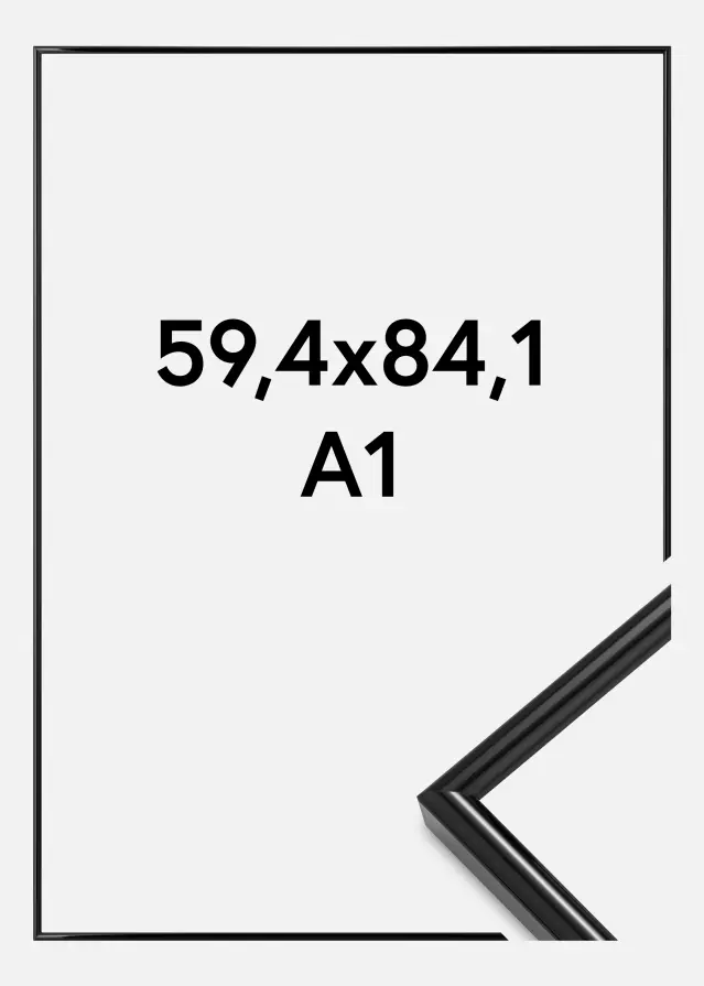 Marco Galeria Vidrio acrílico Negro 59,4x84,1 cm (A1)