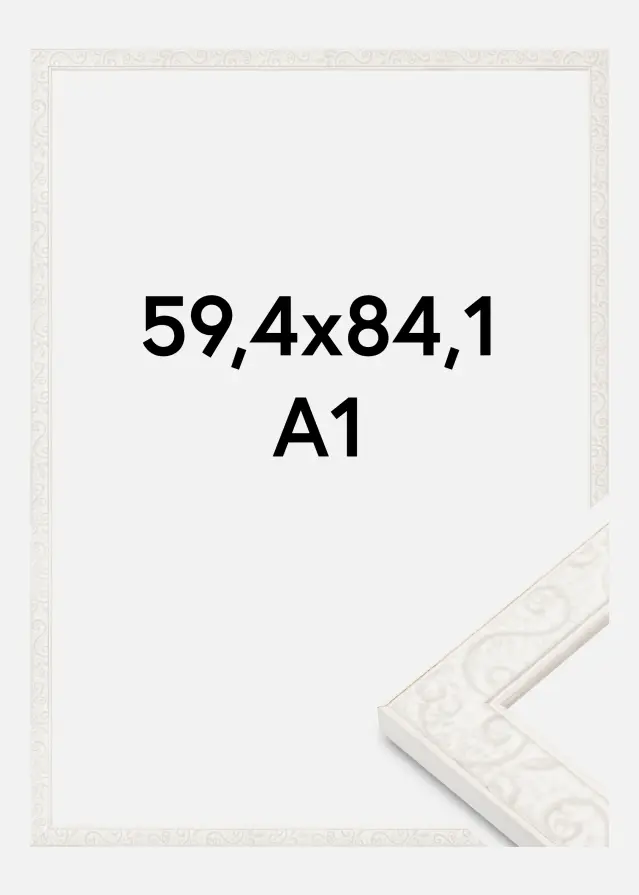 Marco Milton vidrio acrílico Blanco 59,4x84,1 cm (A1)