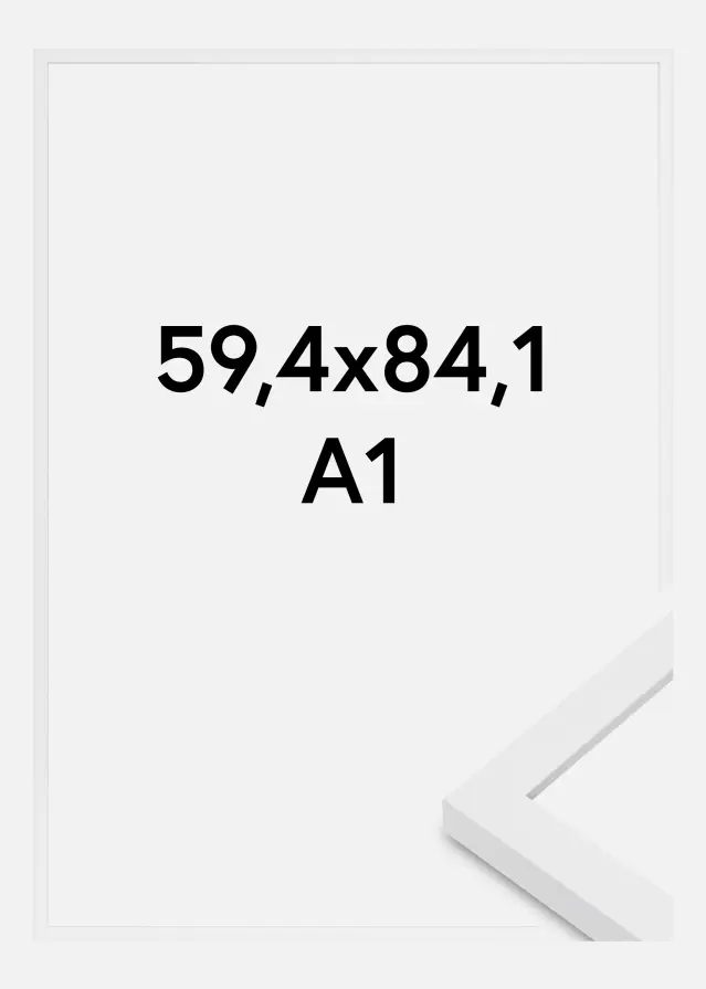 Marco Modern Vidrio acrílico Blanco 59.4x84 cm (A1)