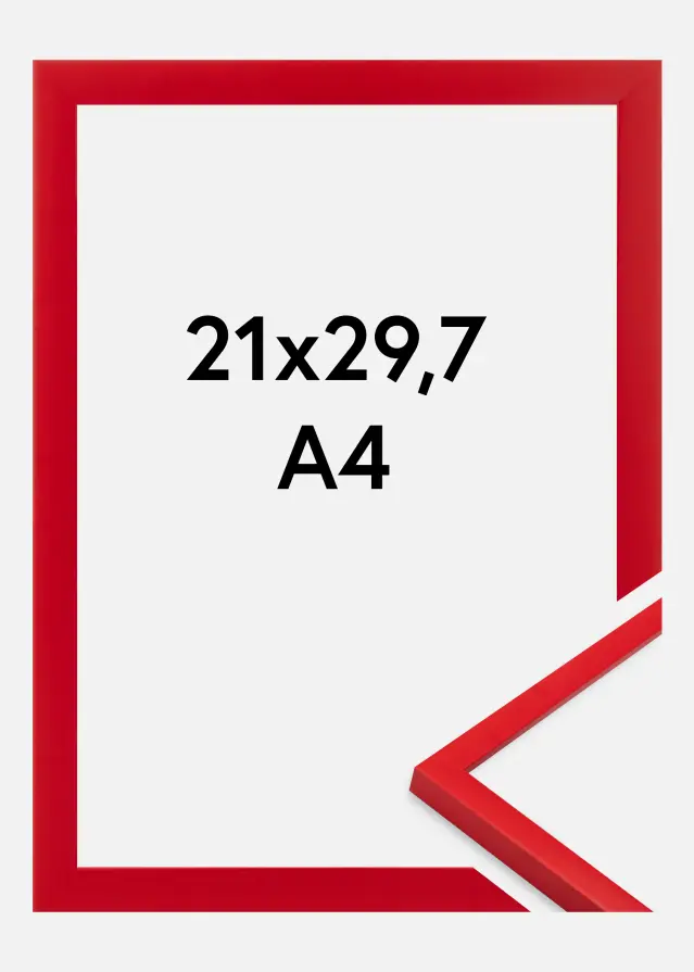 Marco Kent Vidrio acrílico Rojo 21x29,7 cm (A4)