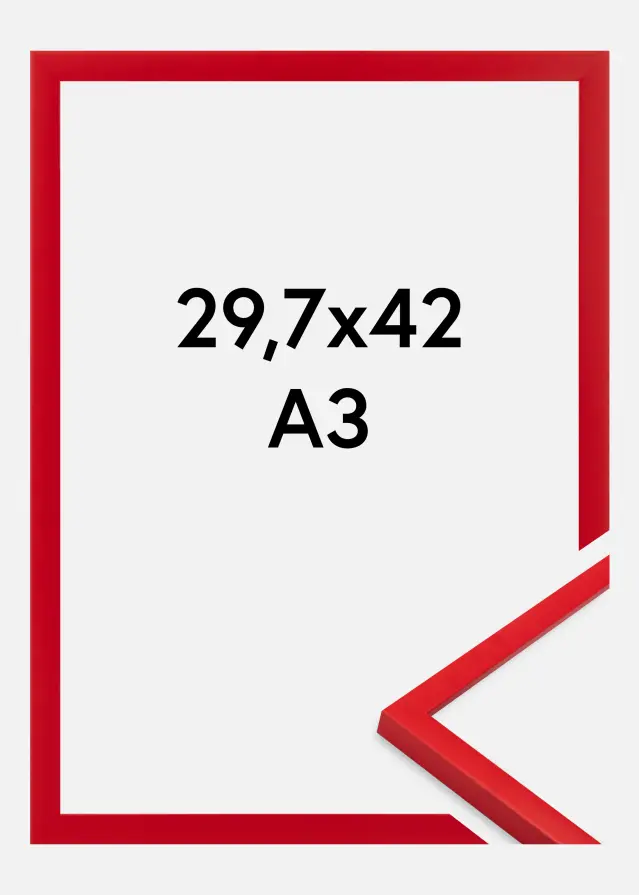 Marco Kent Vidrio acrílico Rojo 29,7x42 cm (A3)