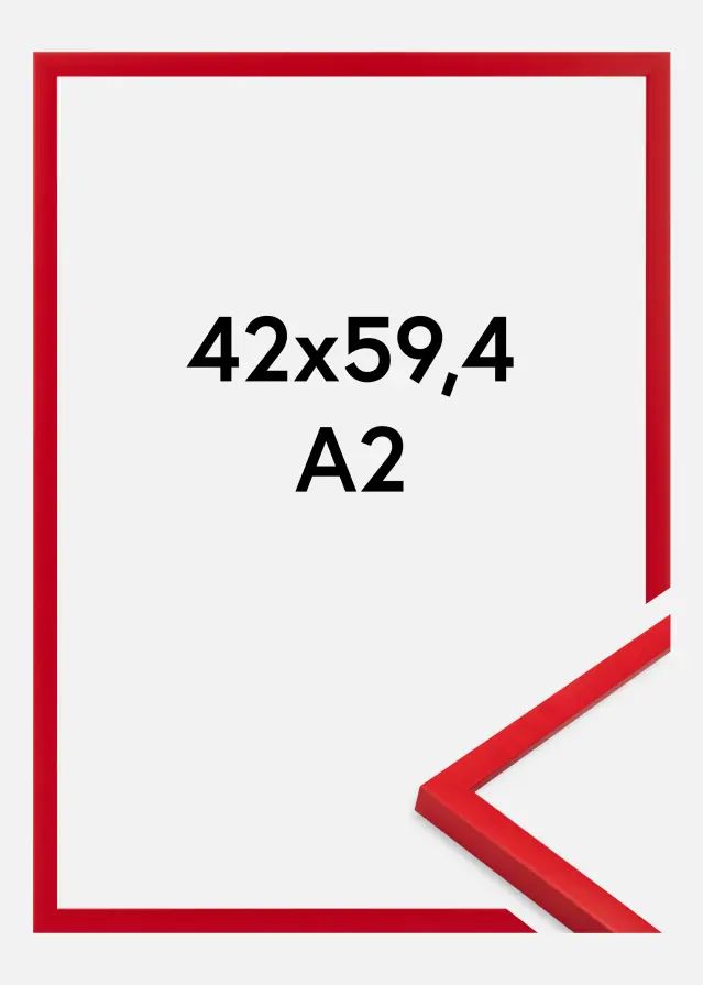 Marco Kent Vidrio acrílico Rojo 42x59,4 cm (A2)