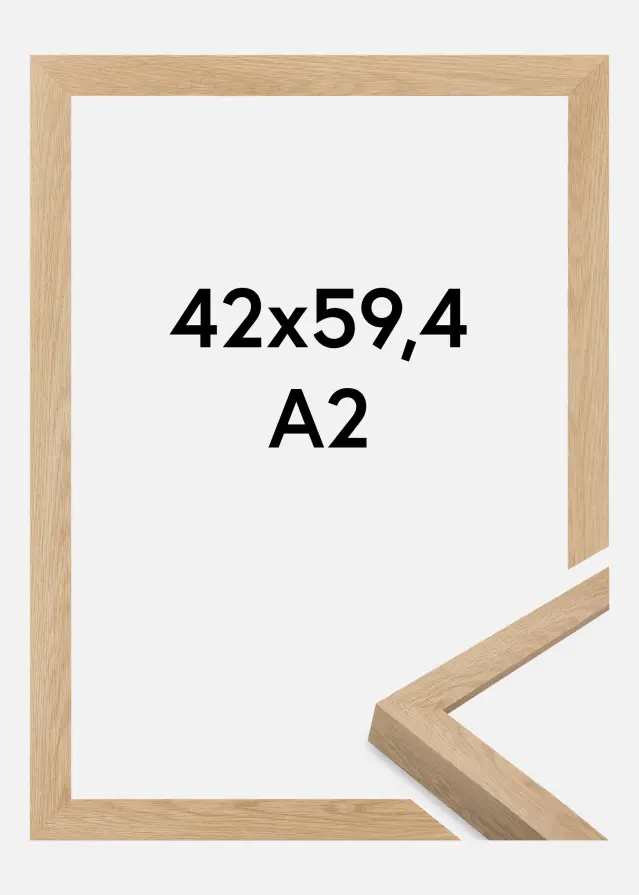 Marco Wells Vidrio acrílico Roble 42x59,4 cm (A2)