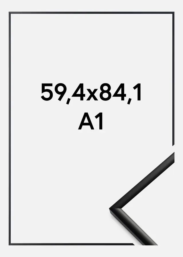 Marco New Lifestyle Vidrio acrílico Negro mate 59,4x84,1 cm (A1)