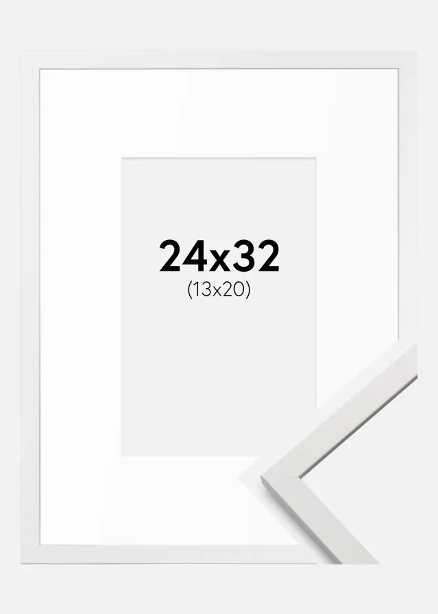 Marco Edsbyn Blanco 24x32 cm - Paspartús Blanco 14x21 cm