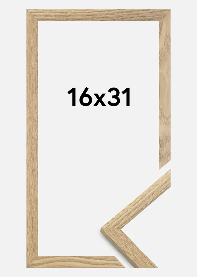 Marco Trendy Vidrio acrílico Roble 16x31 cm