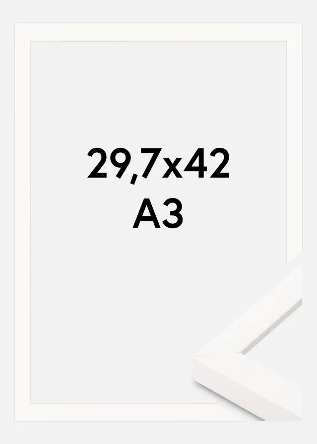 Macro de cuadro Blanco Ancho 29,7 x 42 cm (A3)