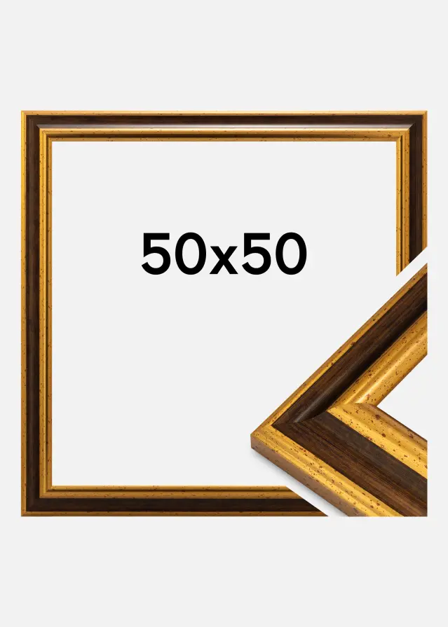 Marco Aberystwyth Vidrio acrílico Oro 50x50 cm