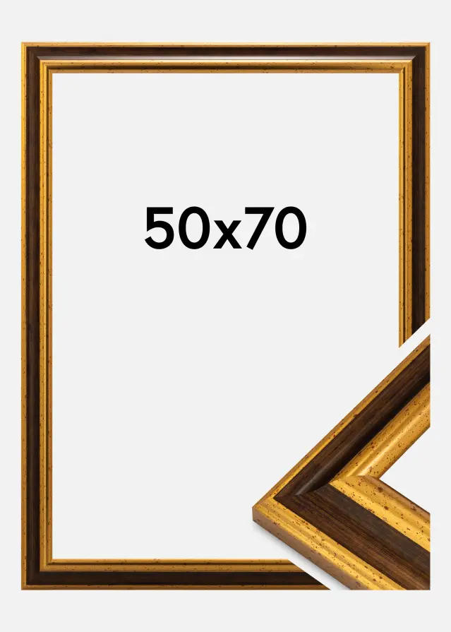 Marco Aberystwyth Vidrio acrílico Oro 50x70 cm