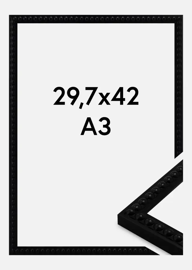 Marco Perla Vidrio acrílico Negro 29,7x42 cm (A3)