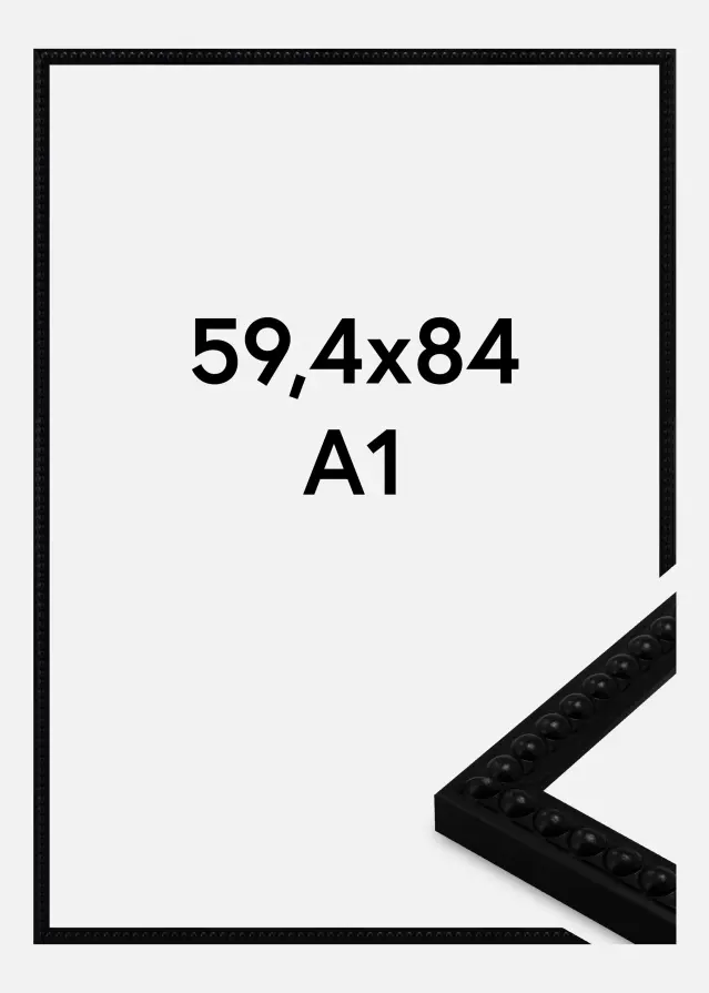 Marco Perla Vidrio acrílico Negro 59.4x84 cm (A1)