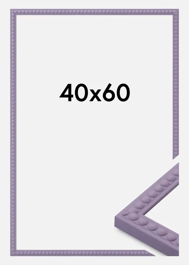 Marco Perla Vidrio acrílico Morado 40x60 cm