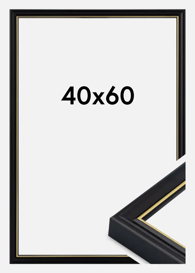 Marco Canterbury Vidrio acrílico Negro 40x60 cm