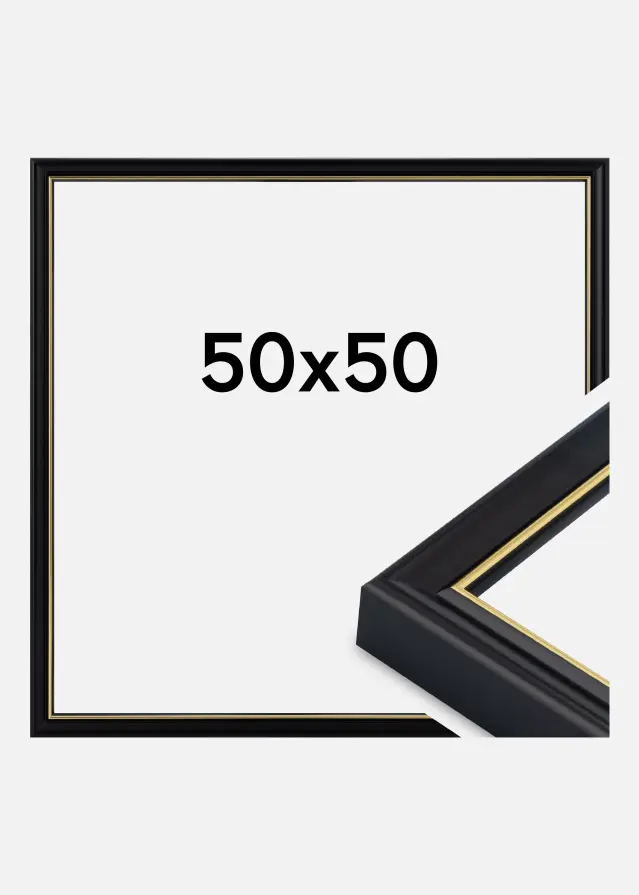Marco Canterbury Vidrio acrílico Negro 50x50 cm