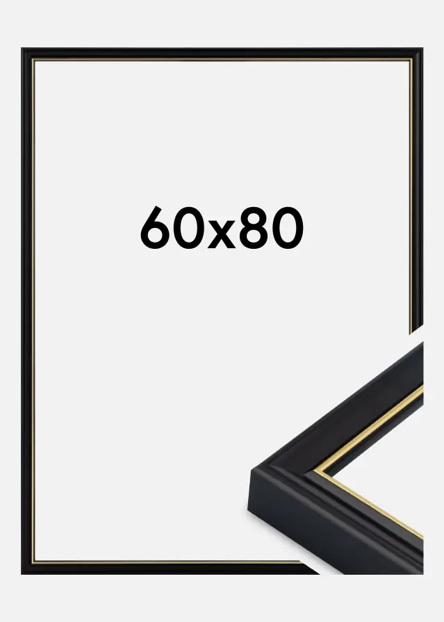 Marco Canterbury Vidrio acrílico Negro 60x80 cm