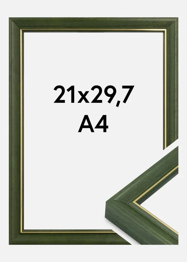 Marco Canterbury Vidrio acrílico Verde 21x29,7 cm (A4)