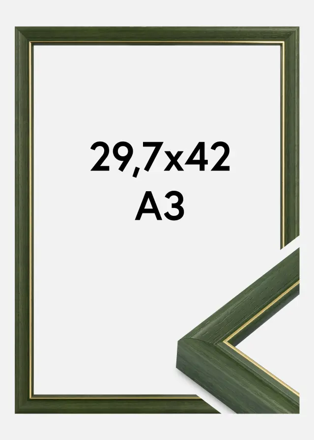Marco Canterbury Vidrio acrílico Verde 29,7x42 cm (A3)
