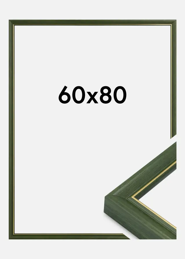 Marco Canterbury Vidrio acrílico Verde 60x80 cm