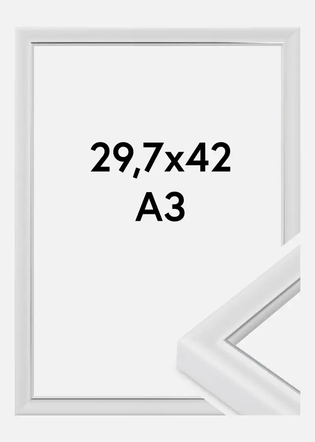 Marco Canterbury Vidrio acrílico Blanco 29.7x42 cm (A3)